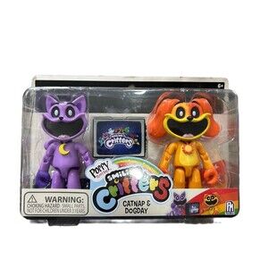 Poppy Playtime Smiling Critters CatNap DogDay Figure Set w/ TV Accessory New